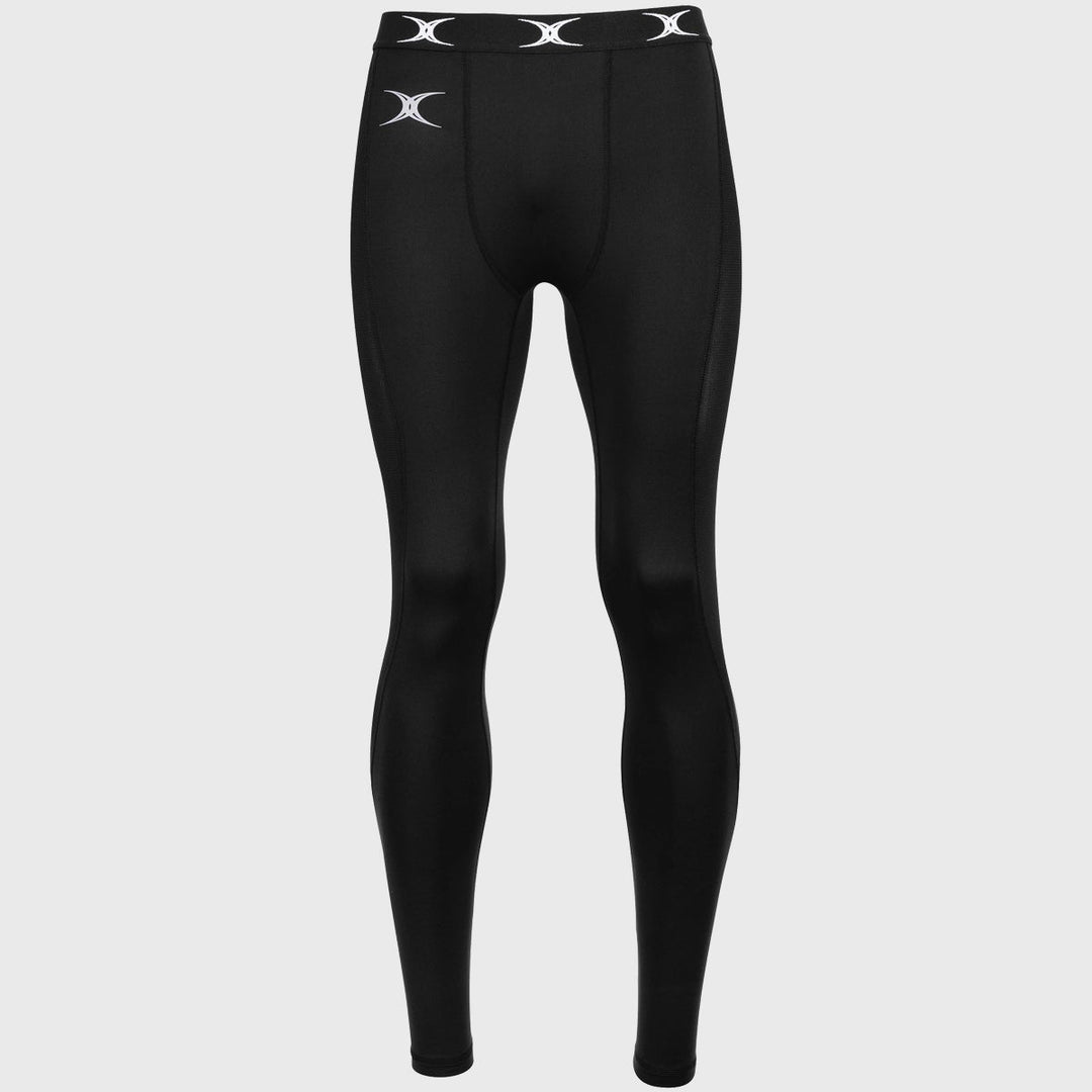 Gilbert Kid's Atomic Baselayer Leggings Black - Rugbystuff.com