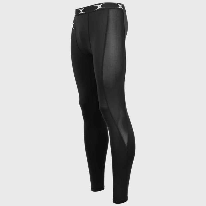 Gilbert Kid's Atomic Baselayer Leggings Black - Rugbystuff.com