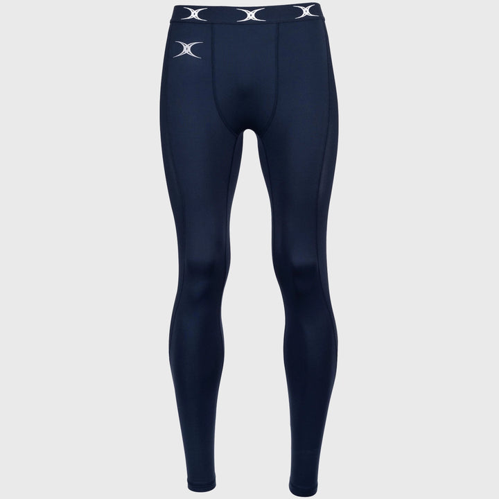 Gilbert Kid's Atomic Baselayer Leggings Navy - Rugbystuff.com