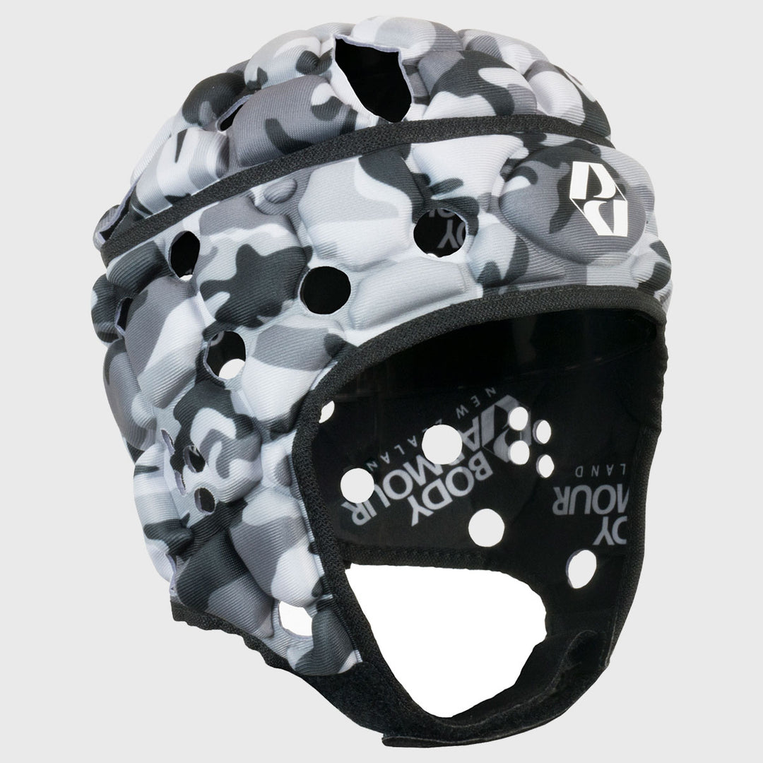 Body Armour Kid's Ventilator Rugby Headguard Camo Black - Rugbystuff.com