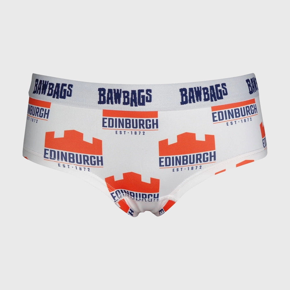 Bawbags Edinburgh Rugby Women's Cool De Sacs Briefs White - Rugbystuff.com