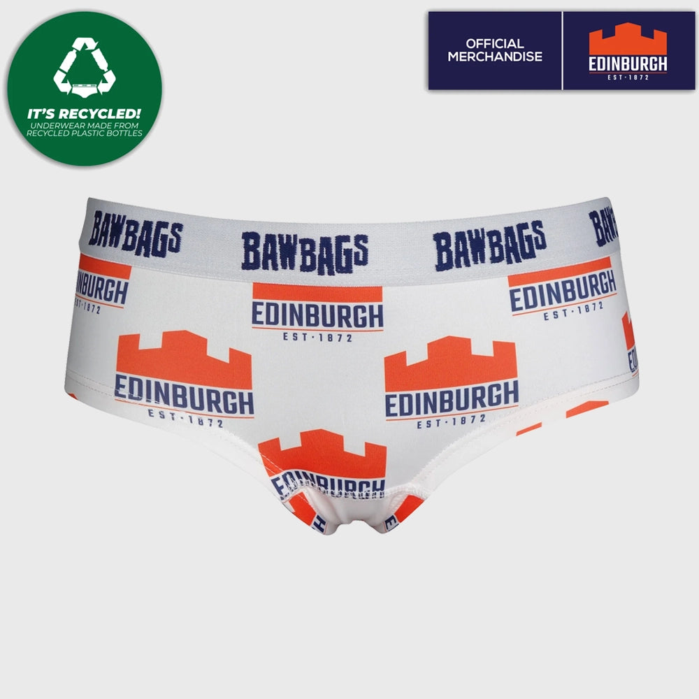 Bawbags Edinburgh Rugby Women's Cool De Sacs Briefs White - Rugbystuff.com