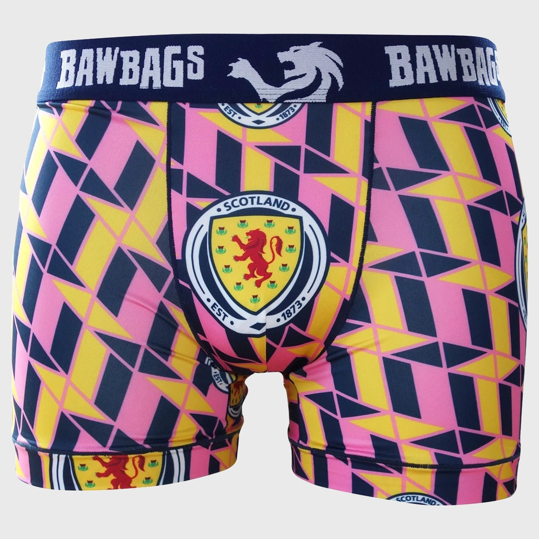 Bawbags Scottish Football Association Cool De Sacs Retro 1988 Boxer Shorts - Rugbystuff.com