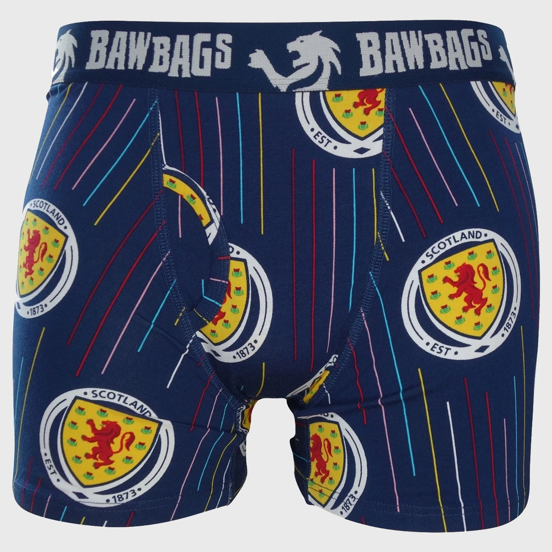 Bawbags Scottish Football Association Boxer Shorts Navy - Rugbystuff.com