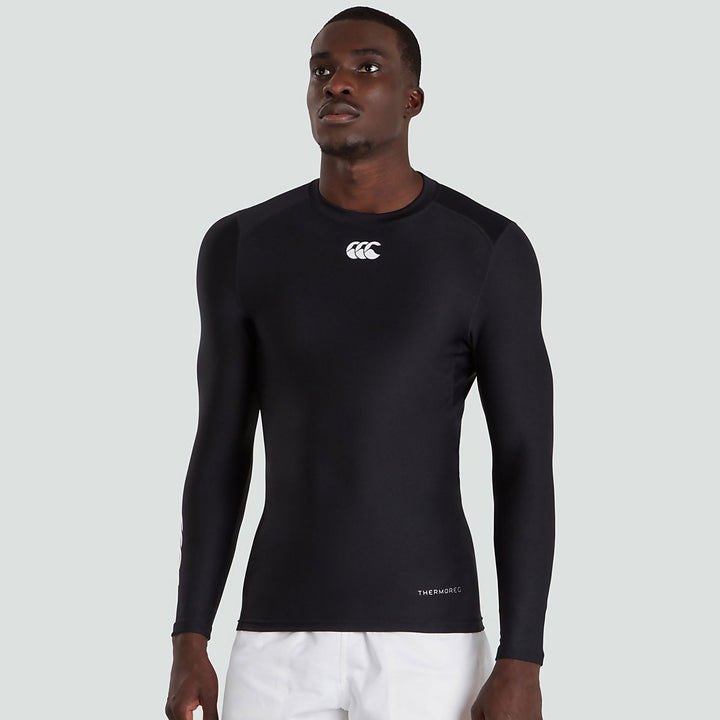 Canterbury Men's Thermoreg Baselayer Long Sleeve Black - Rugbystuff.com