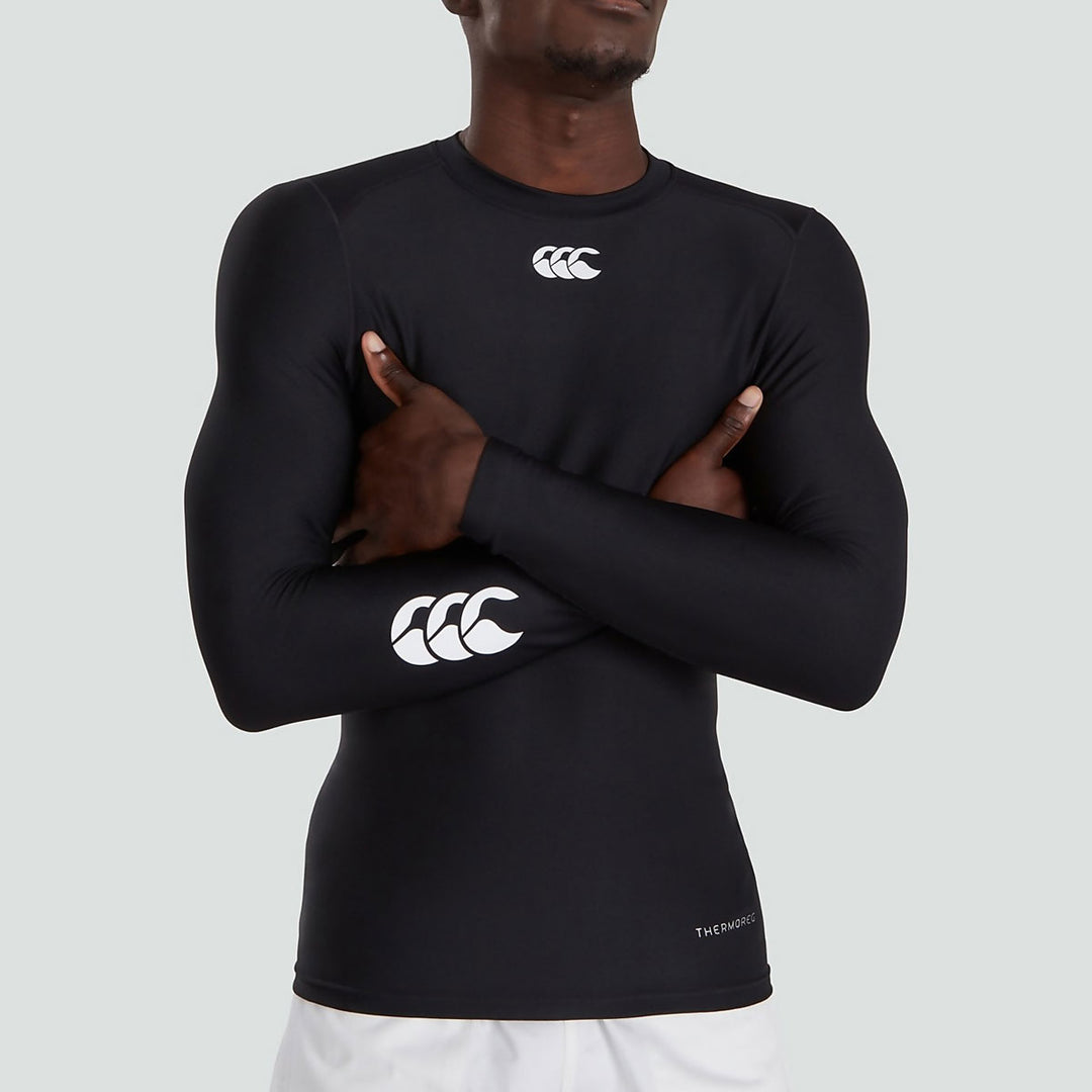 Canterbury Men's Thermoreg Baselayer Long Sleeve Black - Rugbystuff.com