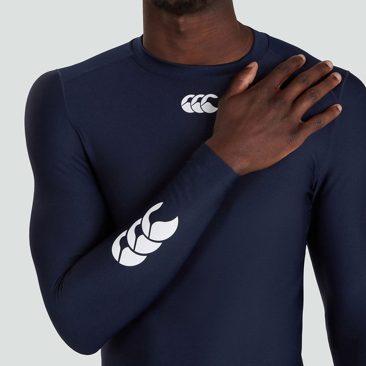 Canterbury Men's Thermoreg Baselayer Long Sleeve Navy - Rugbystuff.com