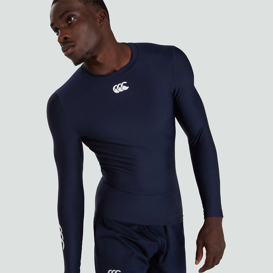 Canterbury Men's Thermoreg Baselayer Long Sleeve Navy - Rugbystuff.com