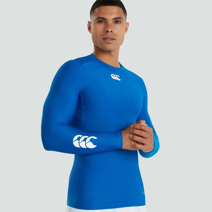 Canterbury Men's Thermoreg Baselayer Long Sleeve Olympian Blue - Rugbystuff.com