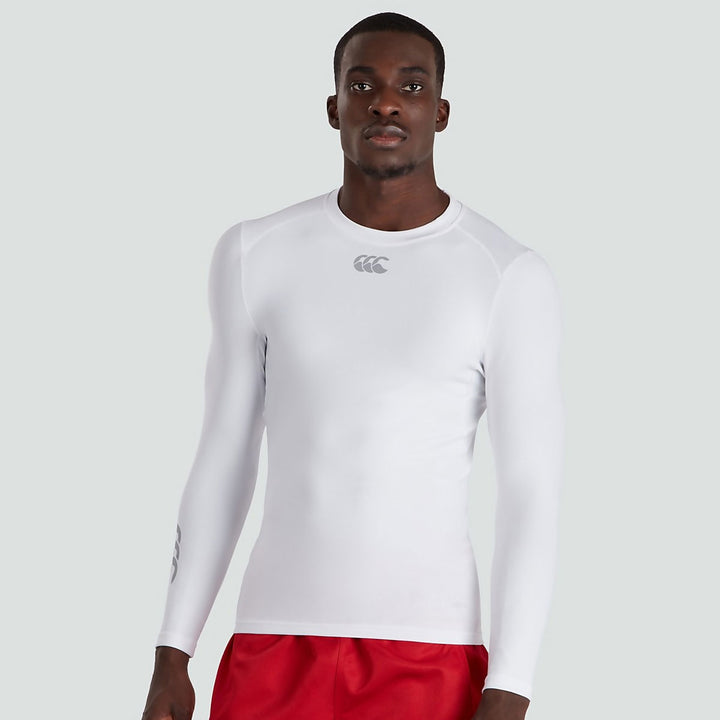 Canterbury Men's Thermoreg Baselayer Long Sleeve White - Rugbystuff.com