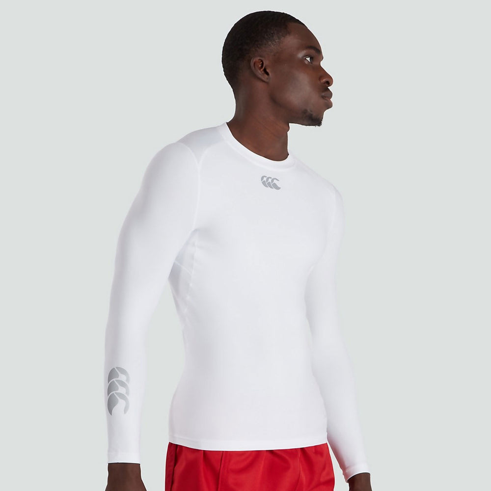 Canterbury Men's Thermoreg Baselayer Long Sleeve White - Rugbystuff.com