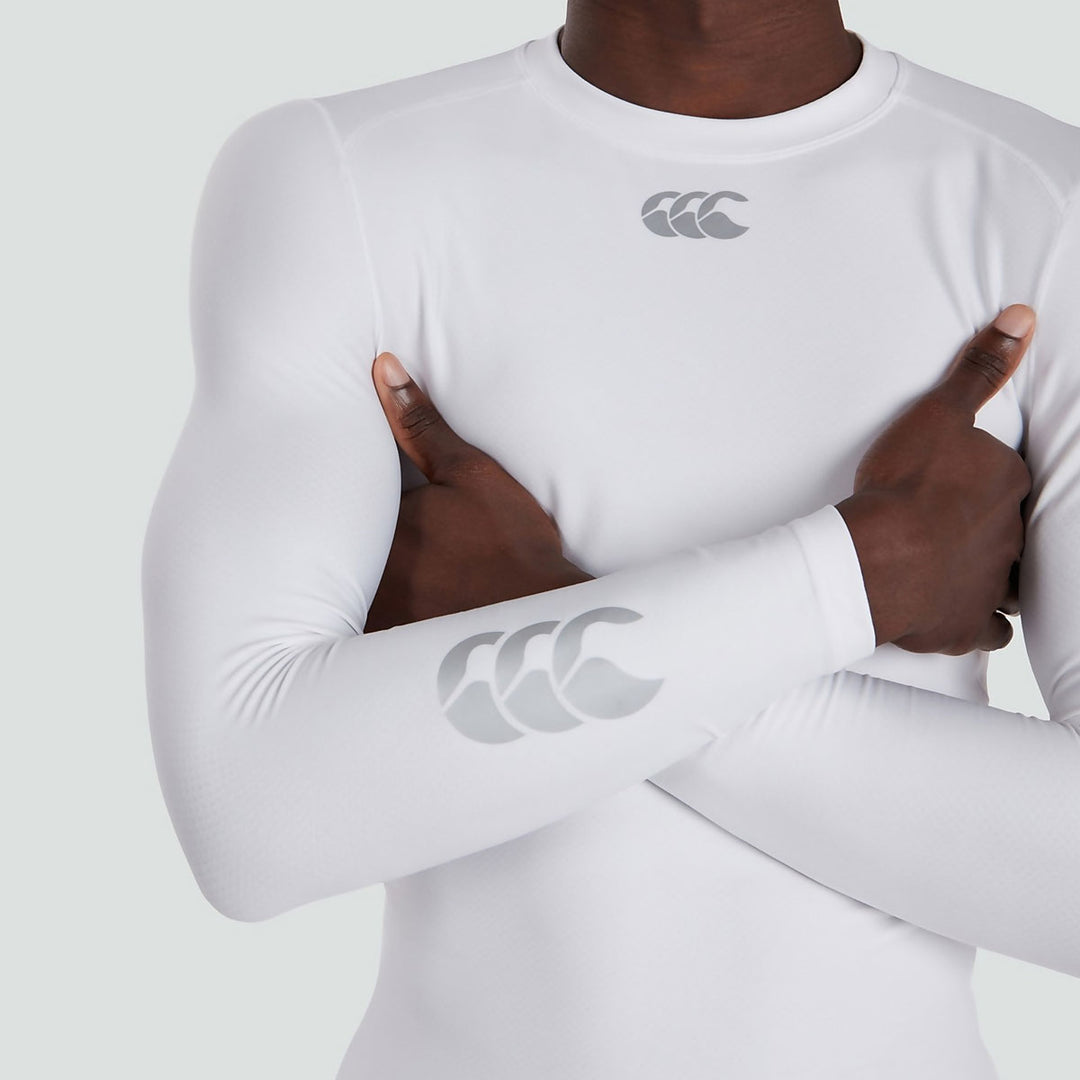 Canterbury Men's Thermoreg Baselayer Long Sleeve White - Rugbystuff.com