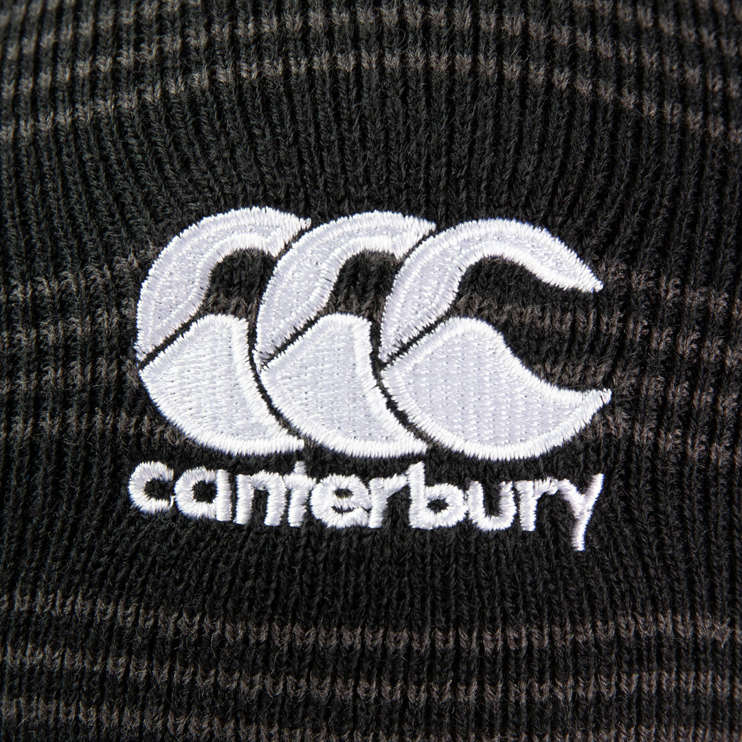 Canterbury Stripe Beanie Hat Black - Rugbystuff.com
