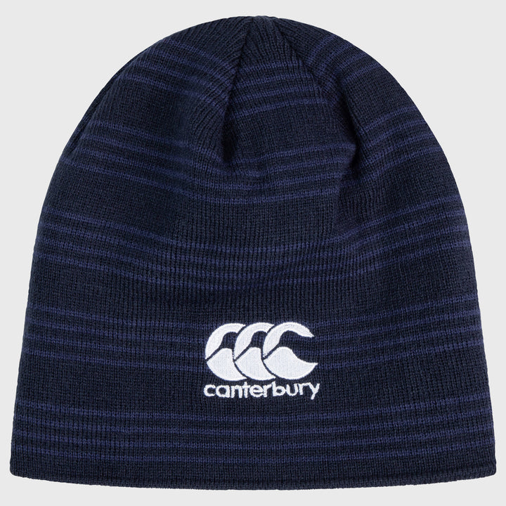 Canterbury Stripe Beanie Hat Navy - Rugbystuff.com