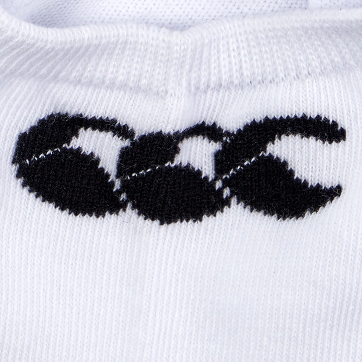 Canterbury Trainer Liner Socks 3 Pack White/Black - Rugbystuff.com