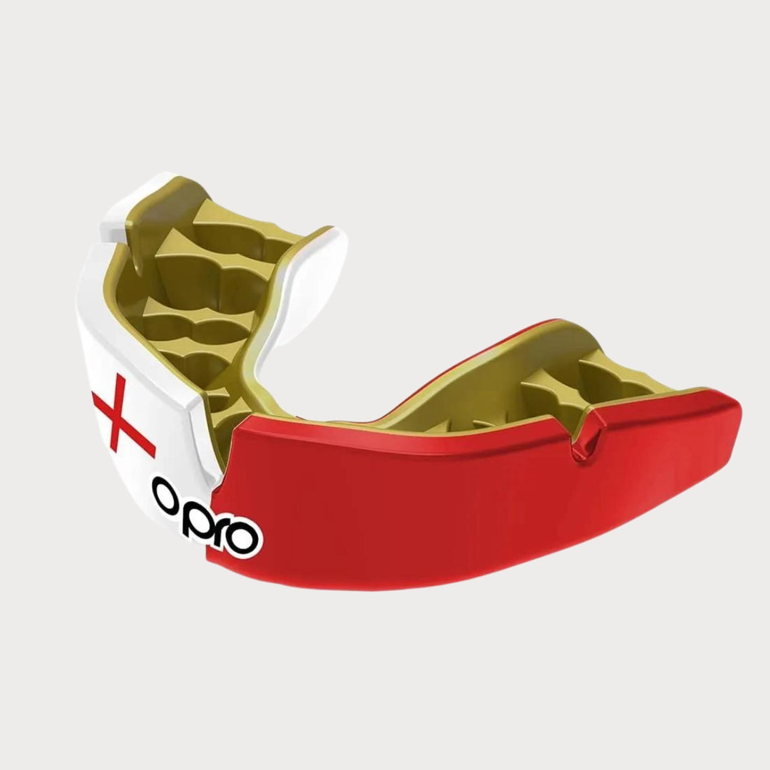 Opro Instant Custom-Fit England Flag Mouthguard - Rugbystuff.com