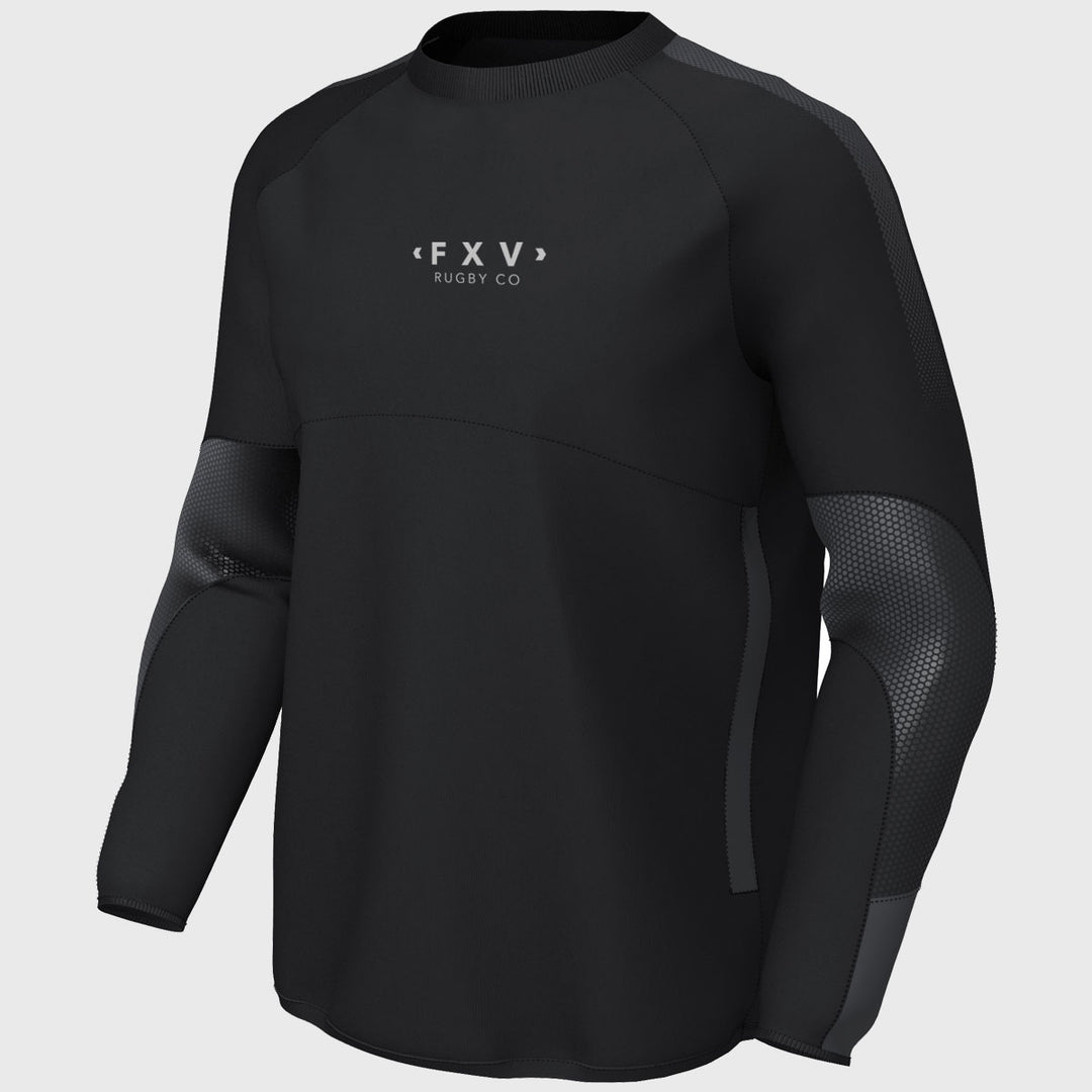 FXV Rugby Co Rugby Training Contact Top Black - Rugbystuff.com