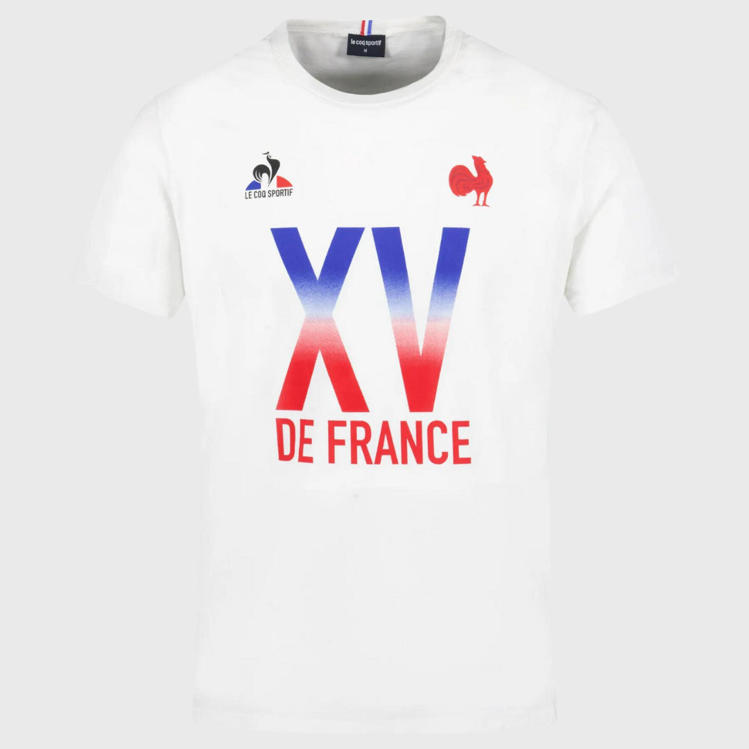 Le Coq Sportif France Rugby Fan Tee White 2023/24 - Rugbystuff.com