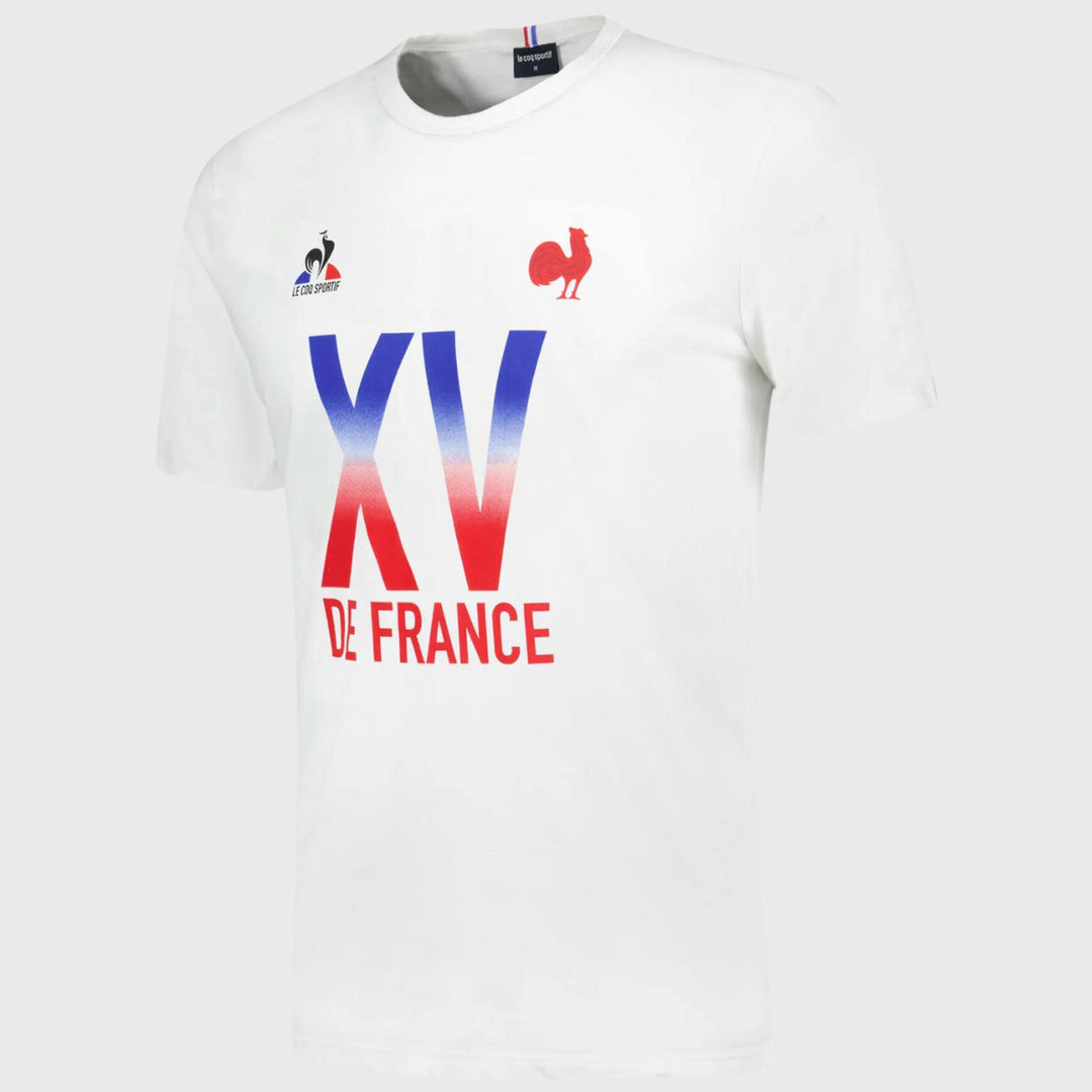 Le Coq Sportif France Rugby Fan Tee White 2023/24 - Rugbystuff.com