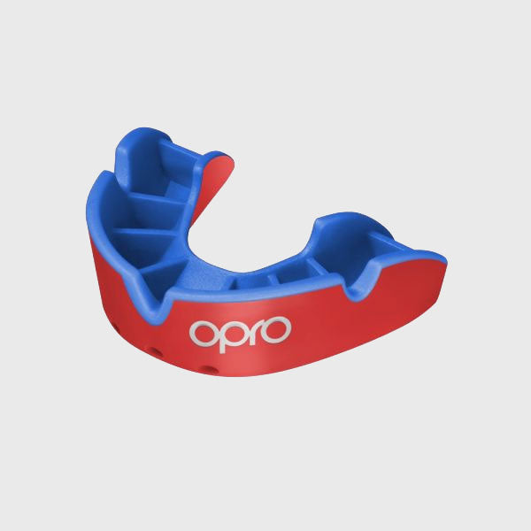 Opro Silver Gen4 Mouthguard Red/Blue - Rugbystuff.com