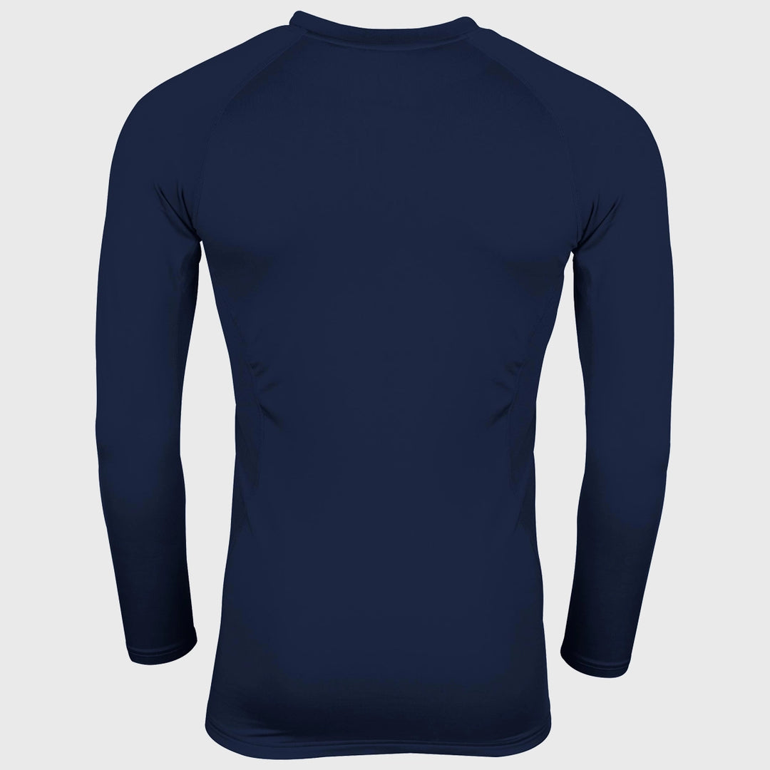 Gilbert Men's Atomic II Long Sleeve Baselayer Top Navy - Rugbystuff.com