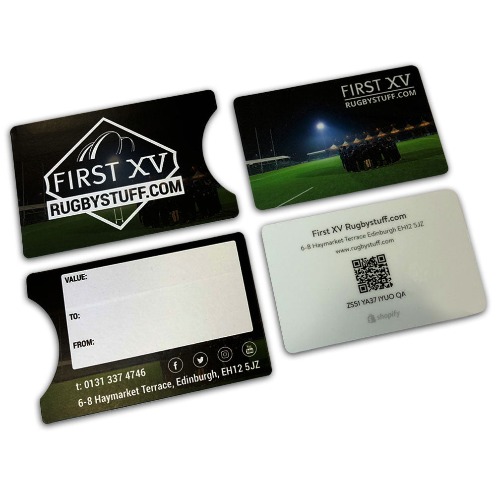 Physical Gift Cards - By post - Rugbystuff.com