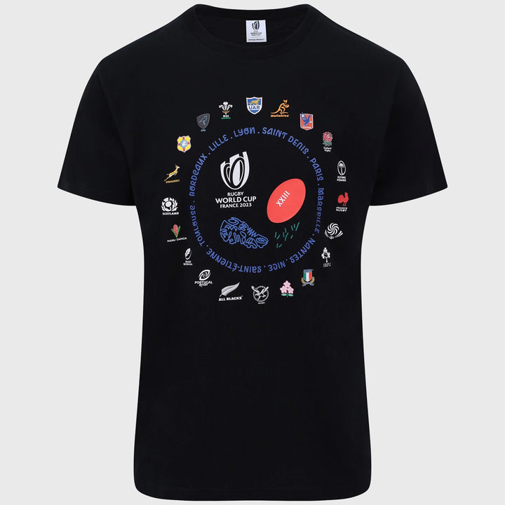 Official Rugby World Cup 2023 Men's 20 Unions Kick Tee - Rugbystuff.com