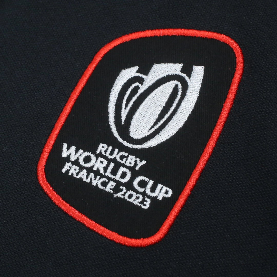 Official Rugby World Cup 2023 Men's 20 Unions Map Polo Shirt Black - Rugbystuff.com