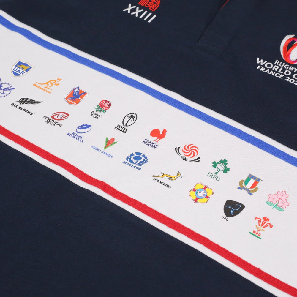 Official Rugby World Cup 2023 Men's 20 Unions Short Sleeve Rugby Jersey - Rugbystuff.com