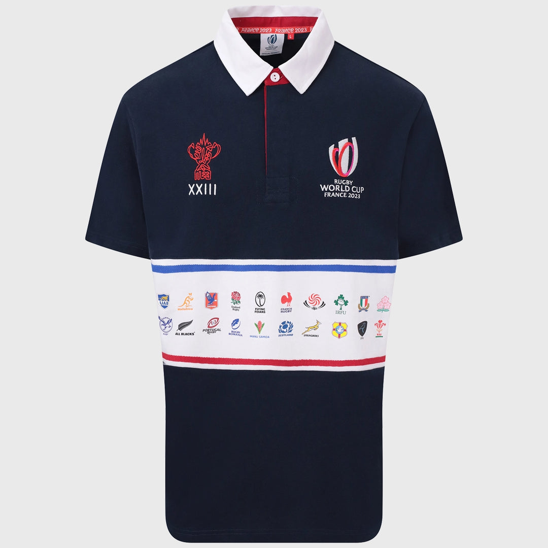 Official Rugby World Cup 2023 Men's 20 Unions Short Sleeve Rugby Jersey - Rugbystuff.com