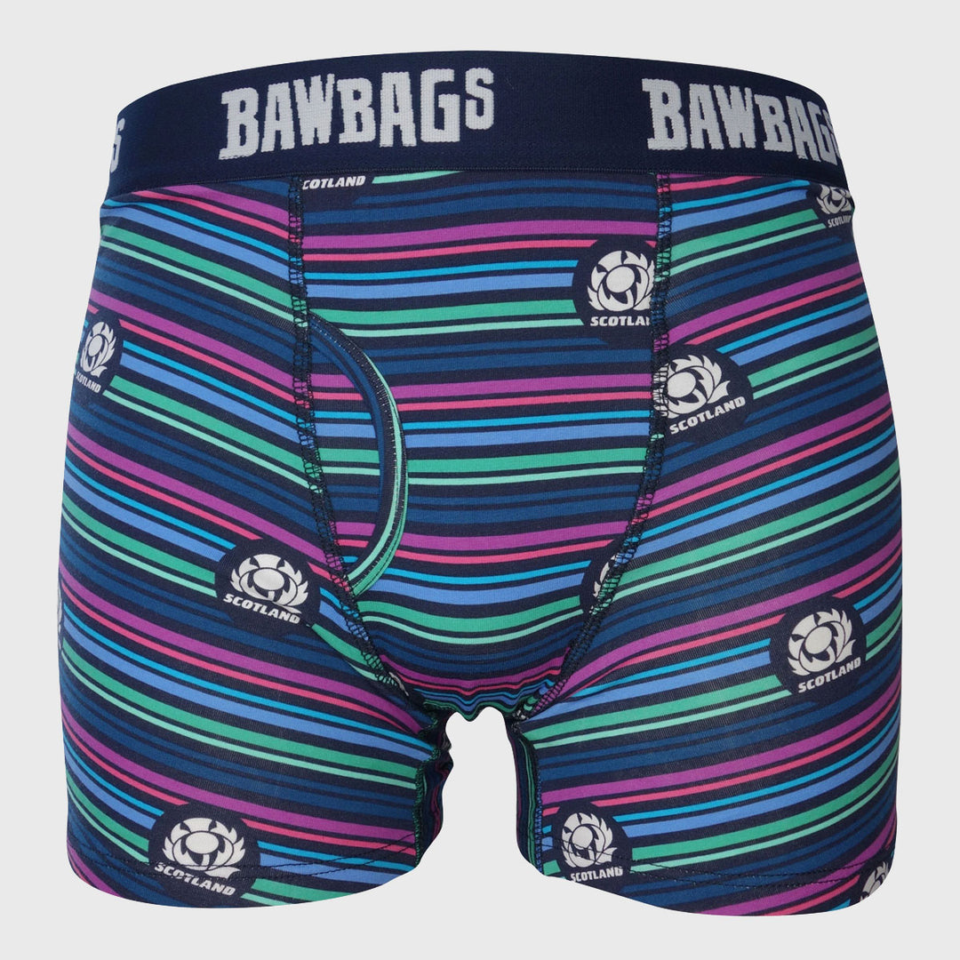 Bawbags Scotland Rugby Lines Boxer Shorts - Rugbystuff.com