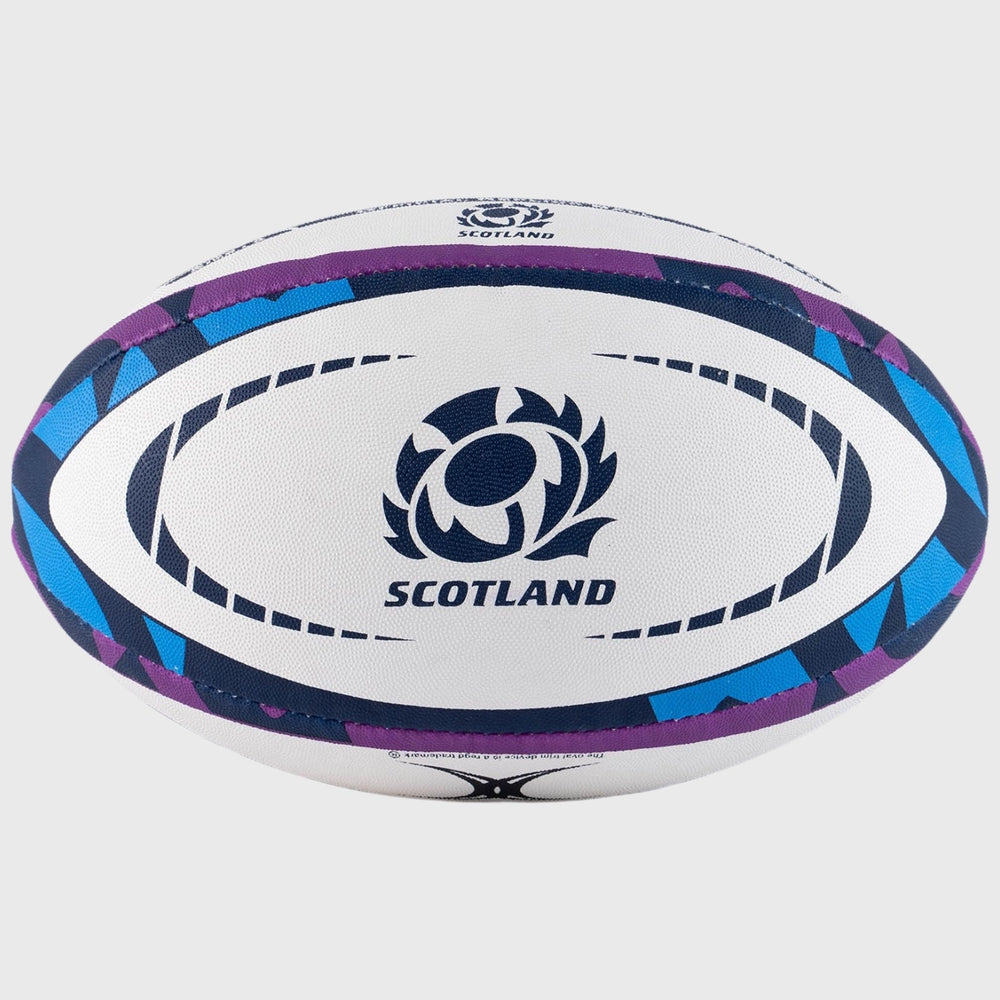 Gilbert Scotland Replica Rugby Ball Navy/Purple - Rugbystuff.com