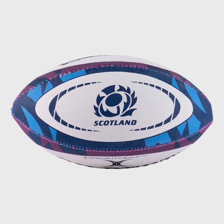 Gilbert Scotland Replica Midi Rugby Ball Navy/Purple - Rugbystuff.com