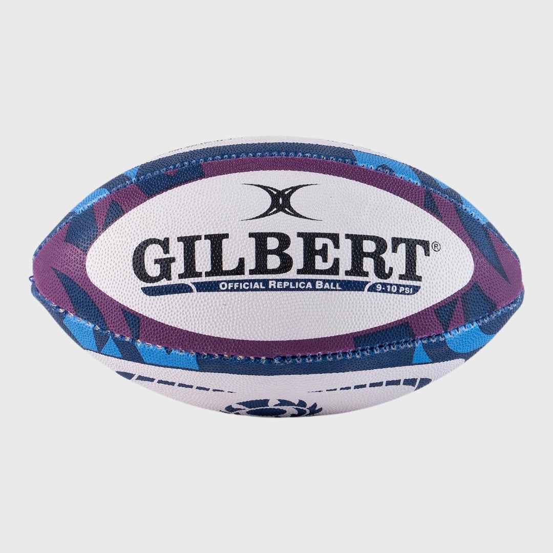 Gilbert Scotland Replica Midi Rugby Ball Navy/Purple - Rugbystuff.com