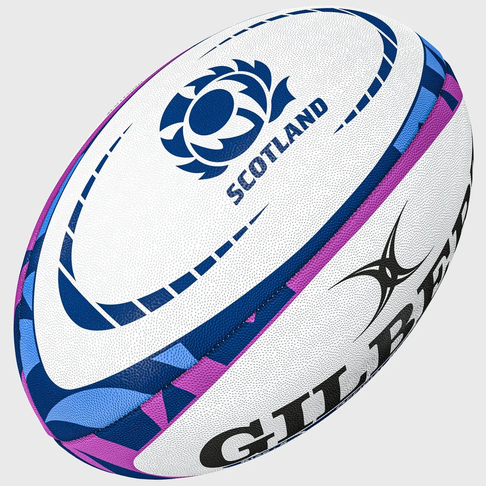 Gilbert Scotland Replica Rugby Ball Navy/Purple - Rugbystuff.com