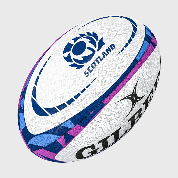 Gilbert Scotland Replica Midi Rugby Ball Navy/Purple - Rugbystuff.com