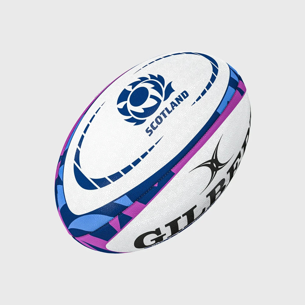 Gilbert Scotland Replica Mini Rugby Ball Navy/Purple - Rugbystuff.com