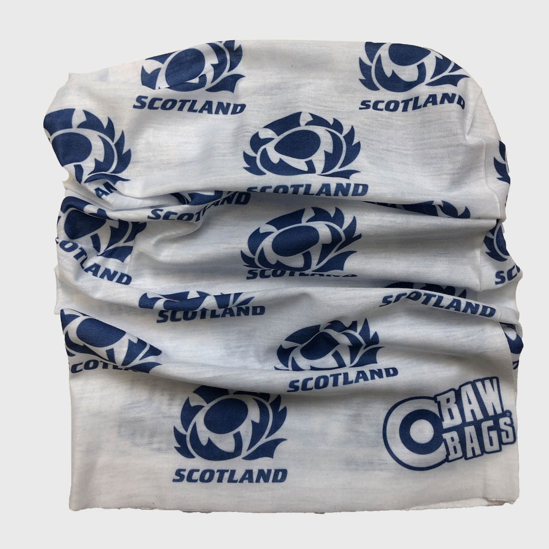 Bawbags Scotland Rugby Multi-Sleeve Snood White/Navy - Rugbystuff.com
