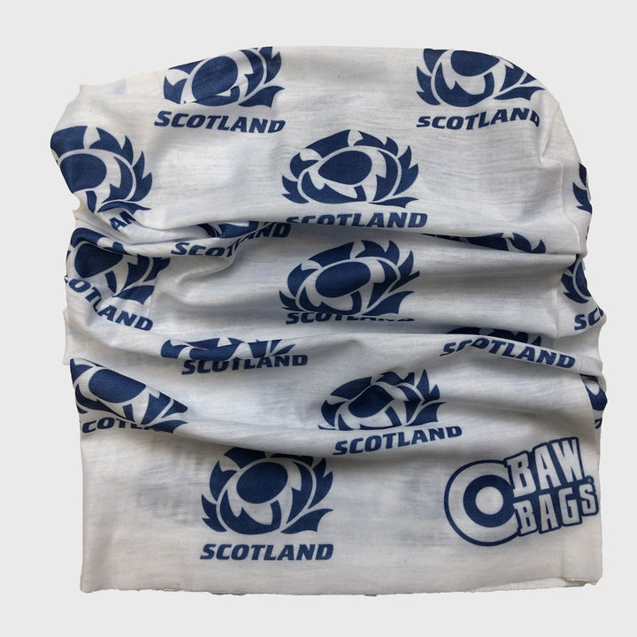 Bawbags Scotland Rugby Multi Sleeve Buff White/Navy - Rugbystuff.com