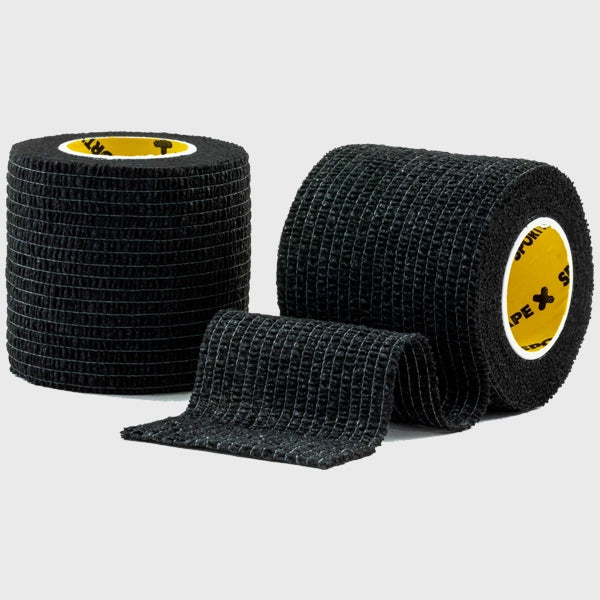 SportTape 5cm x 4.5m Sock Wrap Black - Rugbystuff.com