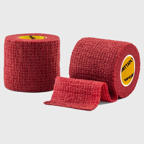 SportTape 5cm x 4.5m Sock Wrap Maroon - Rugbystuff.com