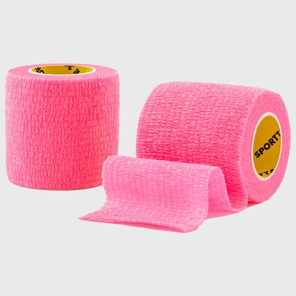 SportTape 5cm x 4.5m Sock Wrap Neon Pink - Rugbystuff.com