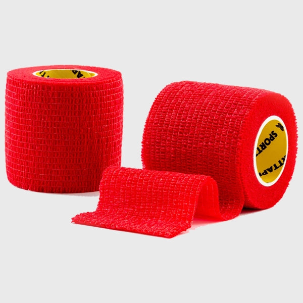 SportTape 5cm x 4.5m Sock Wrap Red - Rugbystuff.com