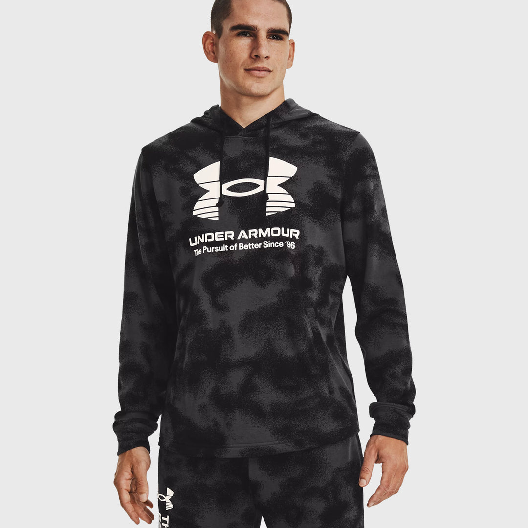 Under Armour Men's Rival Terry Hoody Black - Rugbystuff.com