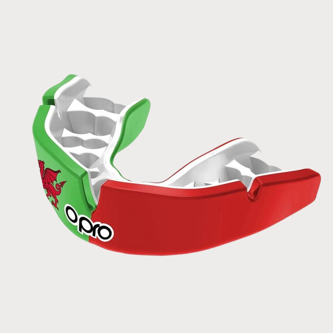 Opro Instant Custom-Fit Wales Flag Mouthguard - Rugbystuff.com