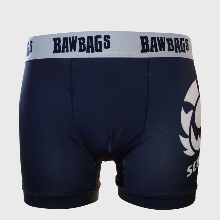 Bawbags Scotland Rugby Cool De Sacs Big Badge Technical Boxer Shorts - Rugbystuff.com